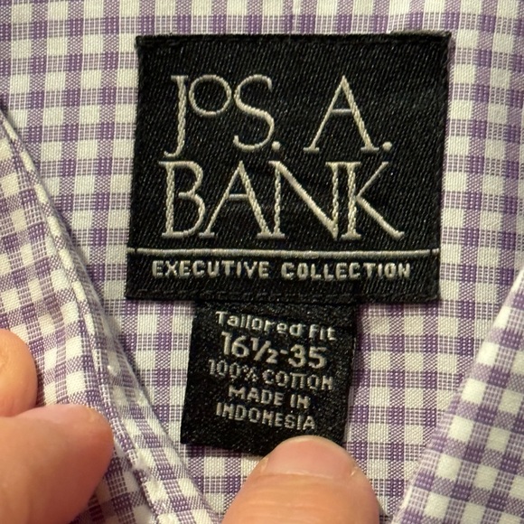 Jos. A. Bank Traveler’s Collection Checkered Dress Shirt - Picture 2 of 5